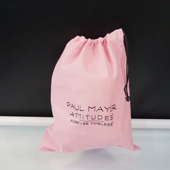 PAUL MAYER ATTITUDES Shoe Dust Bag Pink Drawstring 10" x 14" New - Picture 1 of 5